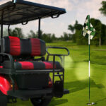 Golf Cart on the golf Course