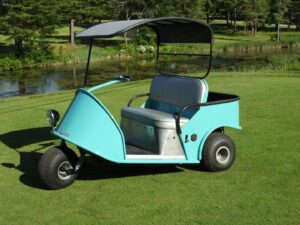 A Vintage Golf Cart from the early days of development.