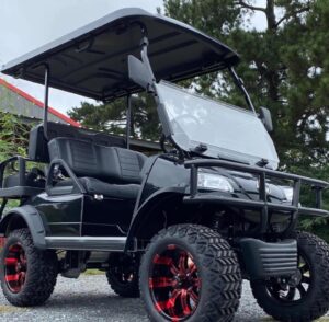 Lifted Golf Cart with Aftermarket Kit