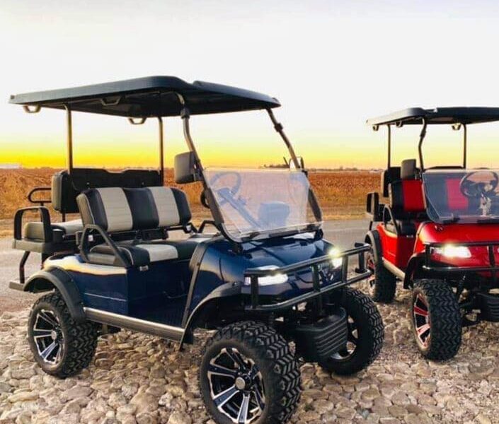 2 Golf Carts in the Desert