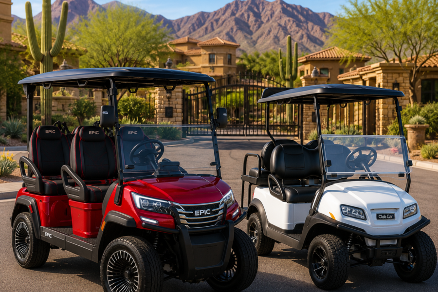 EPIC E40 FX Golf Cart vs Club Car Gas Golf Cart